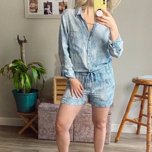 Anthropologie Cloth and Stone | Acid Wash Romper